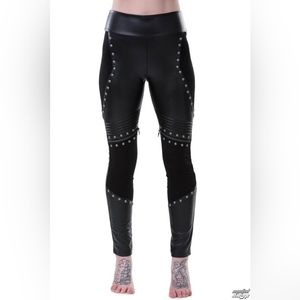 Killstar Asgard vegan leather leggings in black, new with tagz